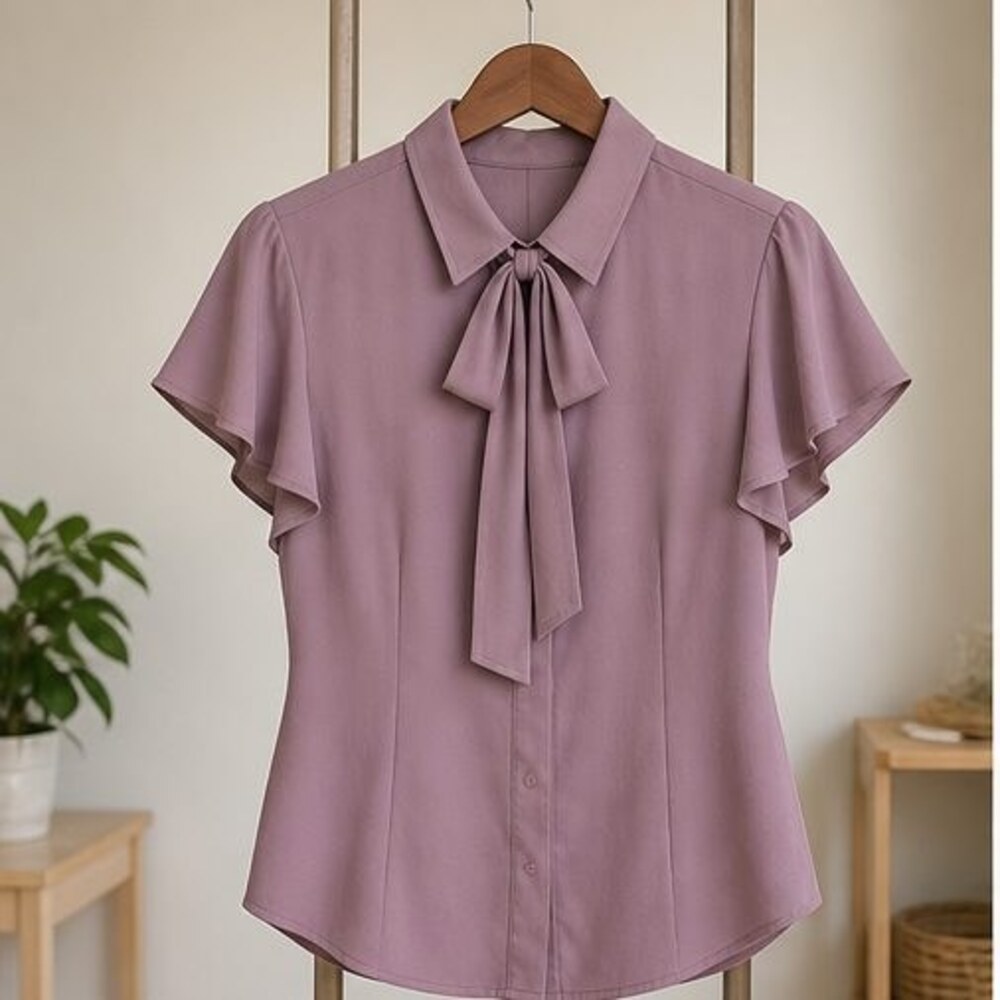Mauve Button Blouse